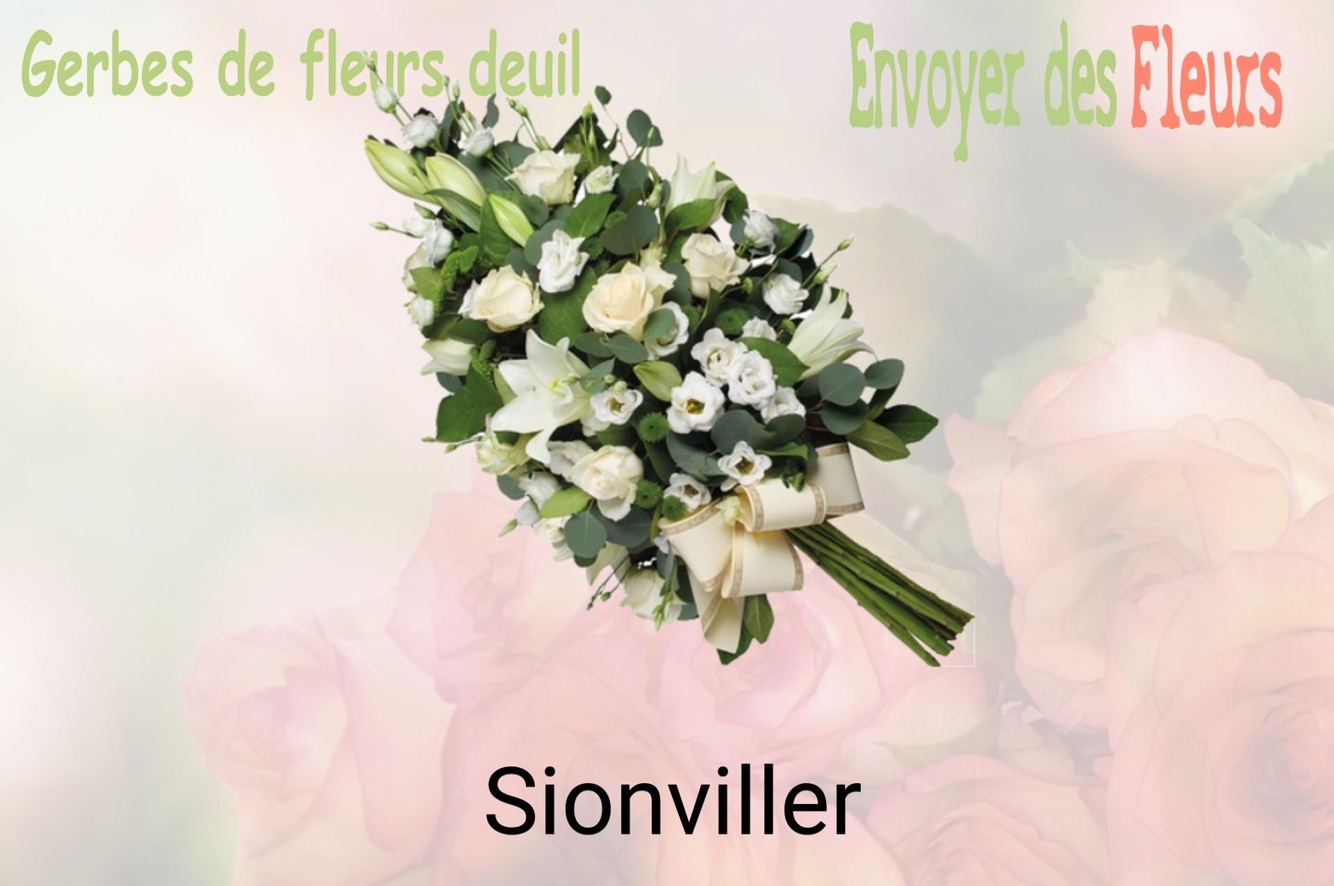 Gerbe de fleurs de deuil livrée à Sionviller